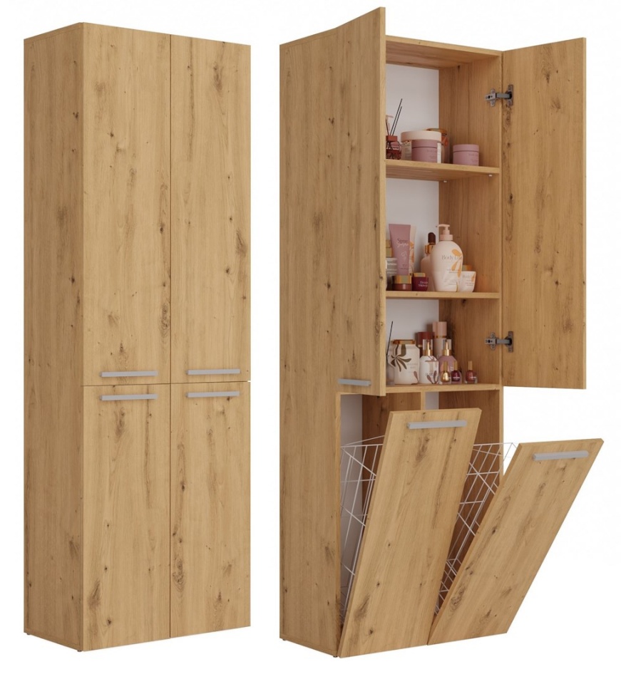 Top E Shop vannitoakapp NEL 2K DD ART KPL bathroom storage cabinet Oak