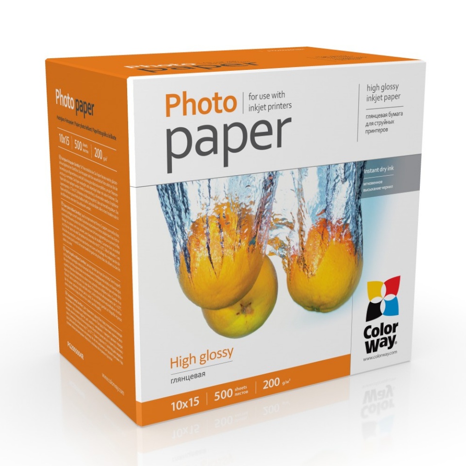ColorWay fotopaber Photo Paper, 500 sheets High Glossy 200 g/m² 10x15