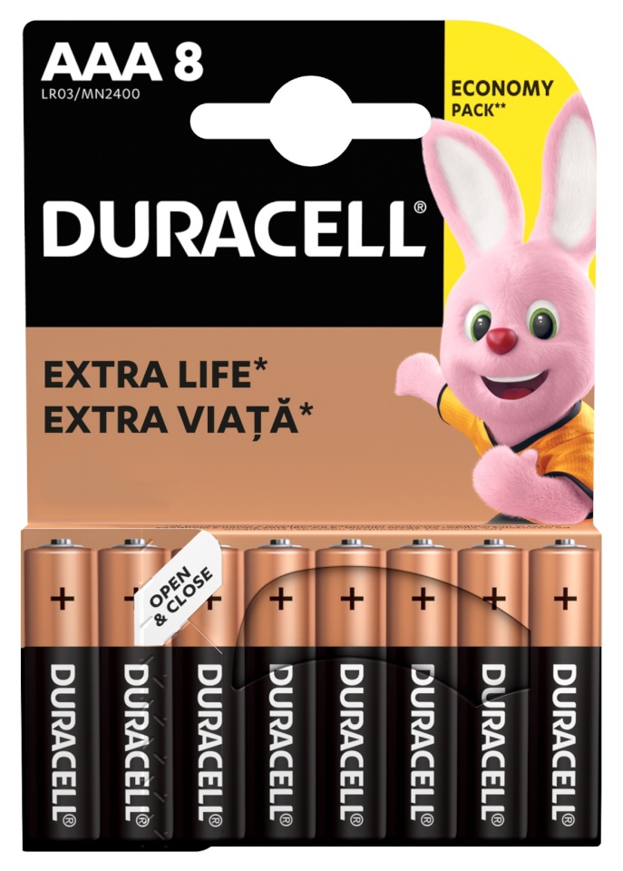 Duracell patarei AAA/MN2400 8tk. Eco