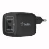 Belkin Wall Charger 2xUSB-C 45W PD 3.0, PPS, must WCH011vfBK