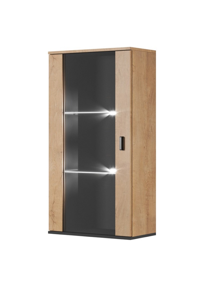 Cama Meble vitriinkapp hanging display cabinet SOHO lefkas oak/must