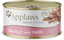 Applaws kassitoit Natural Cat Food Tuna Fillet with Prawn, 156g