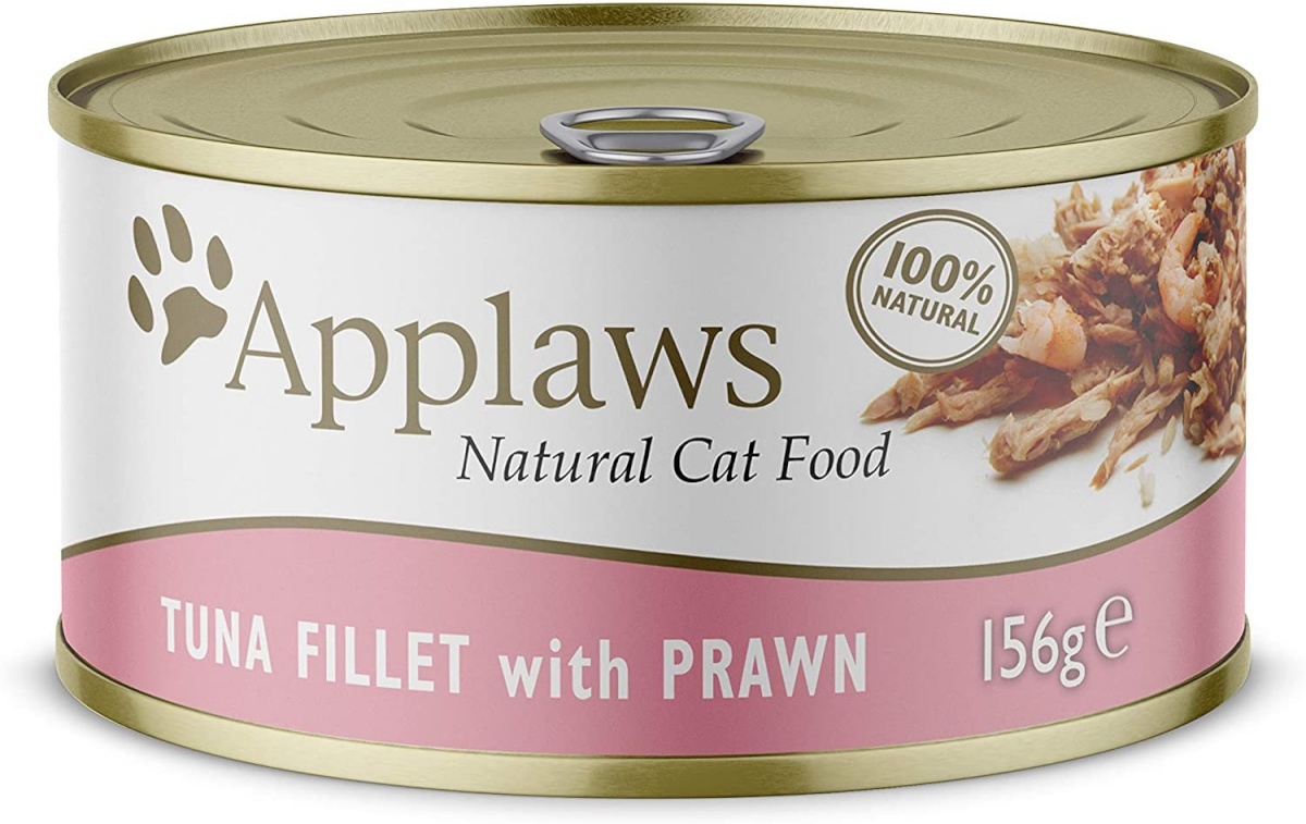 Applaws kassitoit Natural Cat Food Tuna Fillet with Prawn, 156g