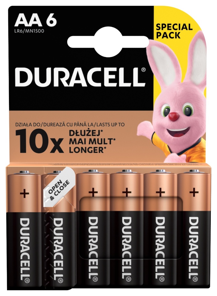 Duracell patarei AA/MN1500 6tk.