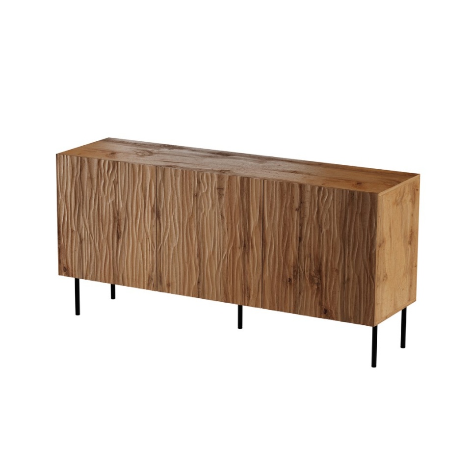 Cama Meble puhvetkapp JUNGLE chest 152x40,5x74,5 oak wotan + must legs
