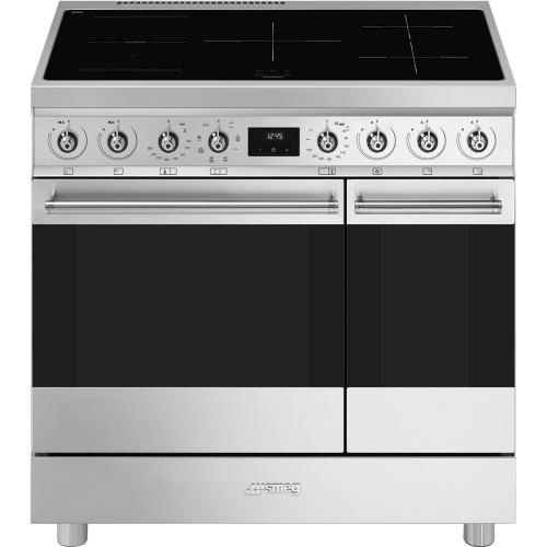 Smeg elektripliit C92IMX2 Classic, 90 cm, 5 x induktsioon, 2 x elektriahi, aurupuhastus, roostevaba teras