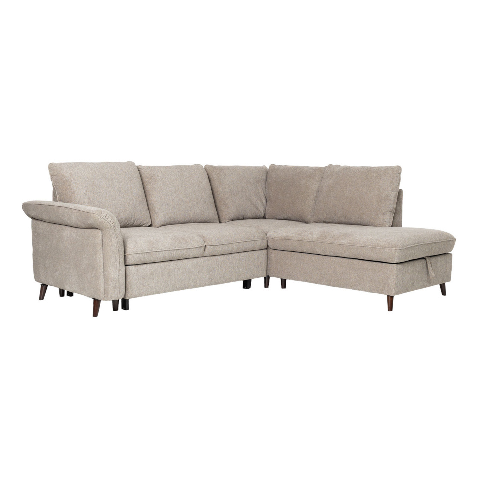 H4Y nurgadiivanvoodi Lindy PN, 242x93/197x94cm, helepruun