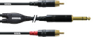 Cordial helikaabel Signal, 6,3 mm - 2x RCA, 1,5 m