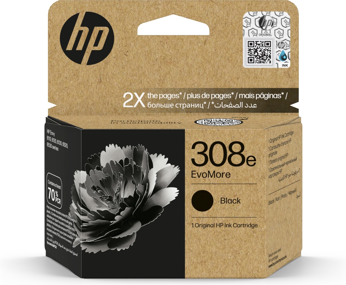 HP tindikassett HP 308e EvoMore, must