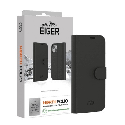 Eiger kaitsekest North Folio Case iPhone 16 Plus must