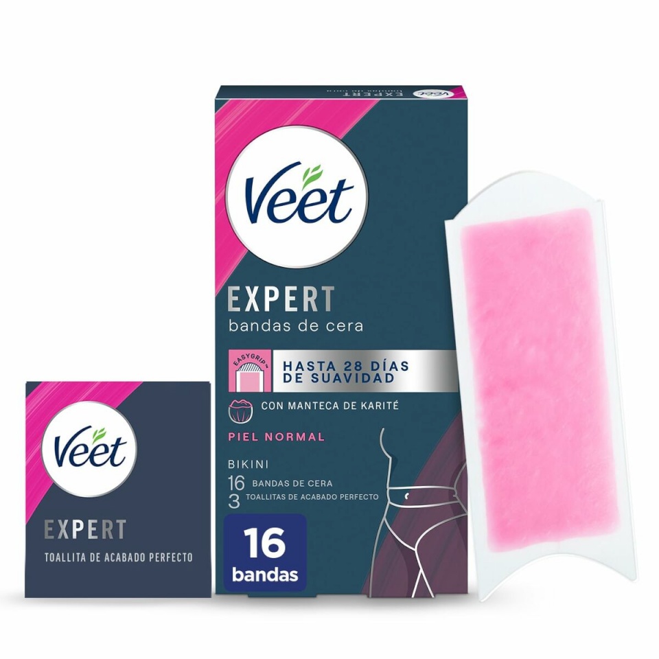 Veet kehakarvade eemaldusribad Expert Bikini (16tk)
