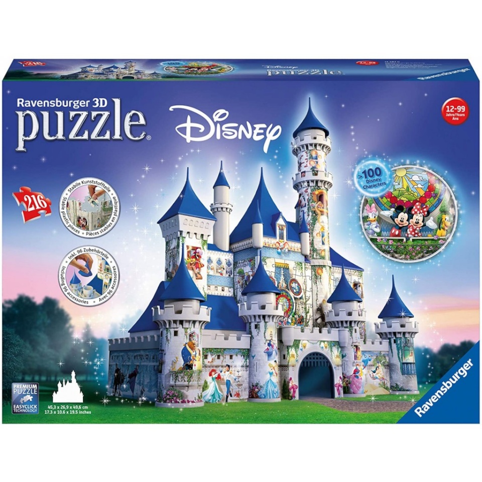 Ravensburger pusle 3D Puzzle Disney Castle 216-osaline 12587