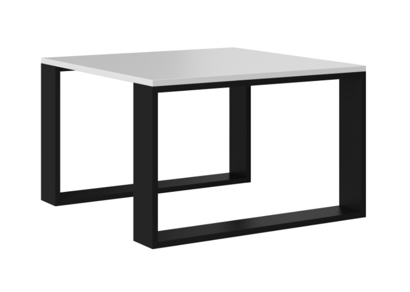 Top E Shop diivanilaud MODERN MINI table 67x67x40cm valge/must