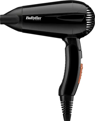 BaByliss föön BL5344E Travel Hair Dryer, must