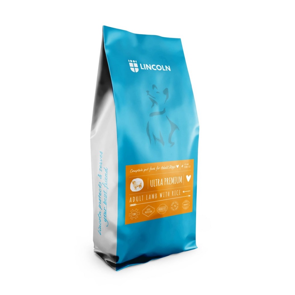 Lincoln kuivtoit koerale Ultra Premium Medium and Large Lamb with Rice, 12kg