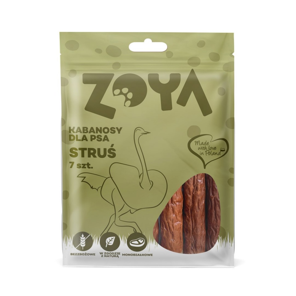 Zoya maius koerale Ostrich Meat Sausages, 7tk