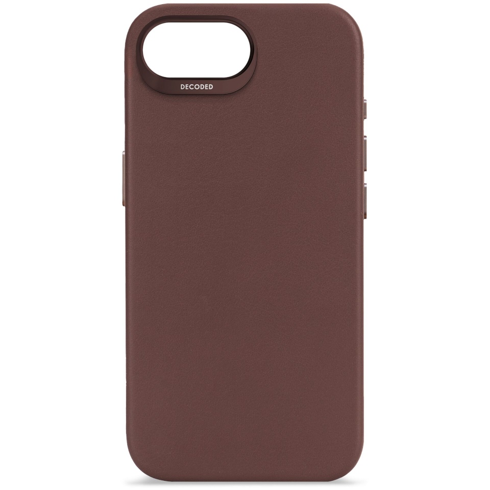 Decoded kaitsekest Leather Backcover iPhone 16e Chocolate pruun