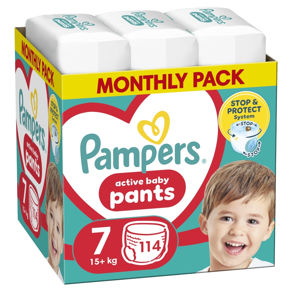 Pampers püksmähkmed Pants, suurus 7, 114 tk, 17kg+