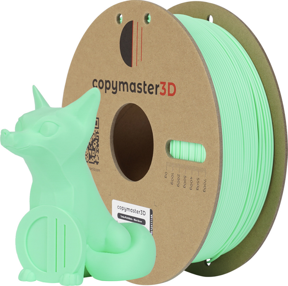 Copymaster3D Turbo PLA matt 3D-printeri niidid, 1,75 mm, matt pärlroheline