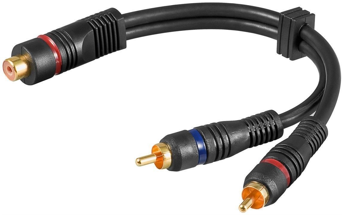 Goobay audiokaabel 2x RCA isas - RCA emane Y-kaabel, 20cm