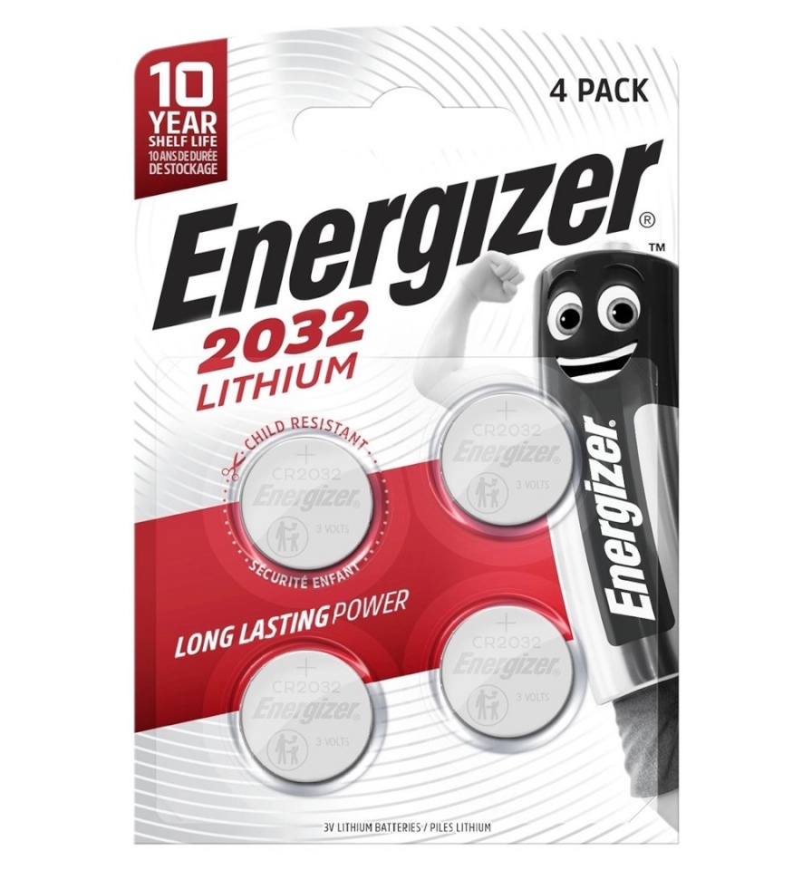 Energizer patarei CR2032 4tk 3V Eco speciality battery