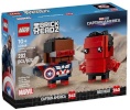 Lego klotsid Bricks BrickHeadz 40668 Captain America & punane Hulk