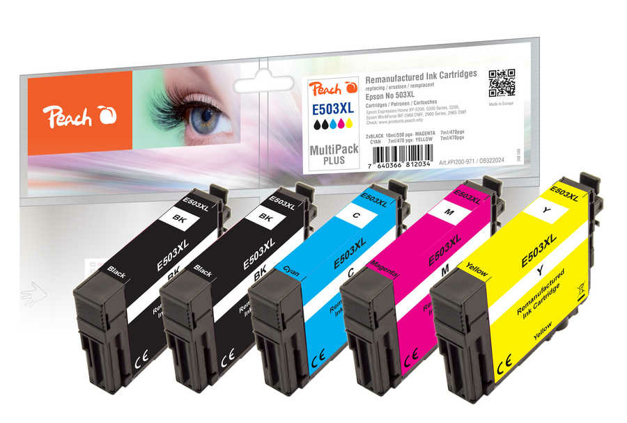 Peach tindikassett Epson Nr. 503XL MultiPack Plus remanufactured