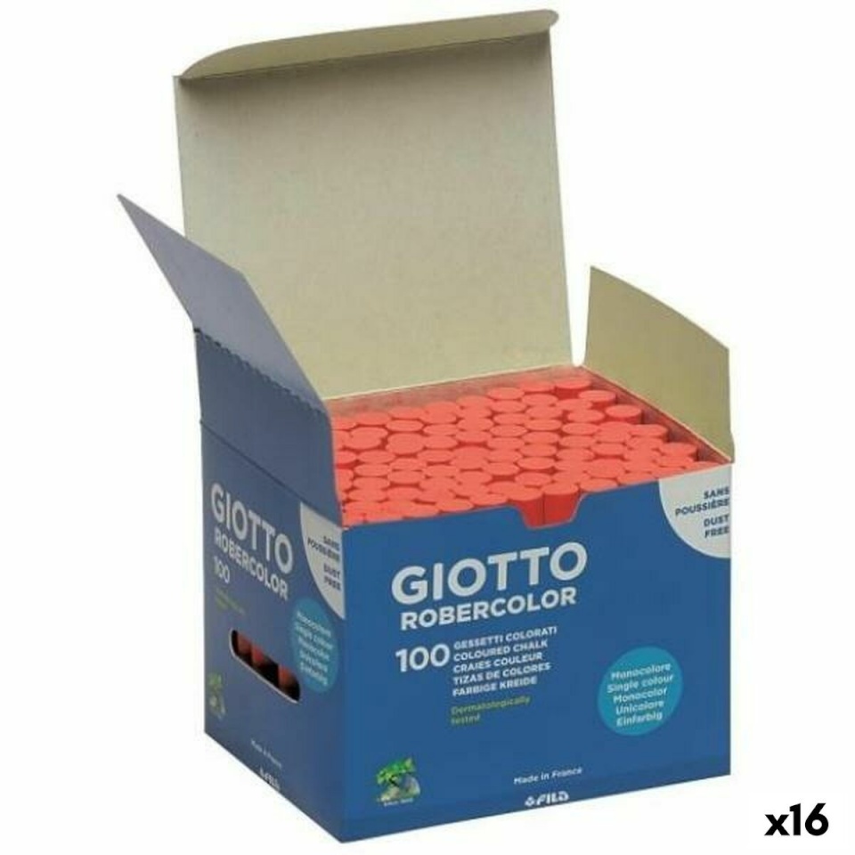Giotto kriidid Robercolor punane 16tk 100tk
