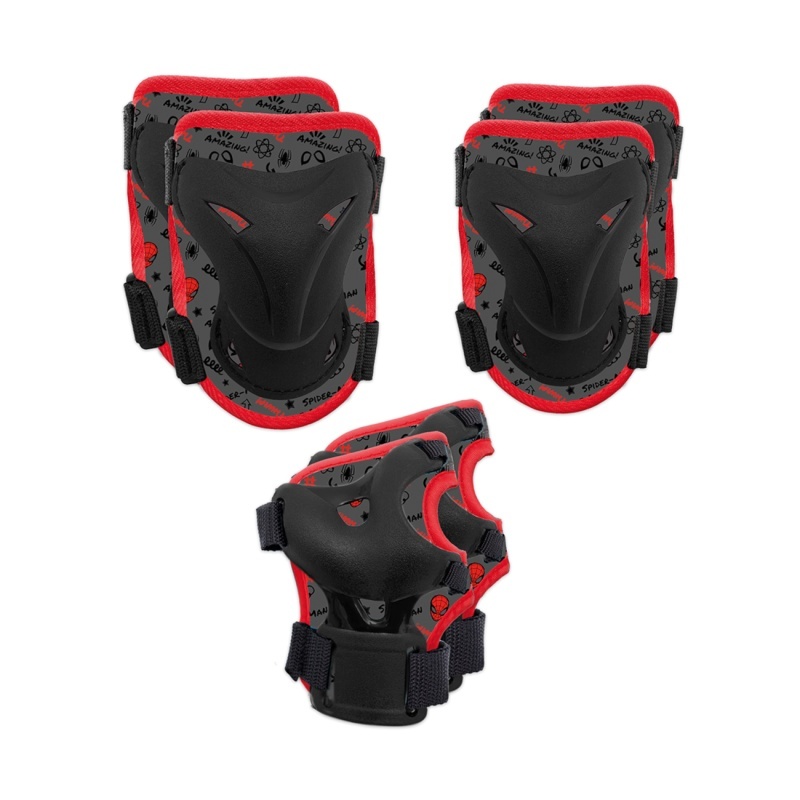 SevenPolska kaitsmed Spiderman, punane-must