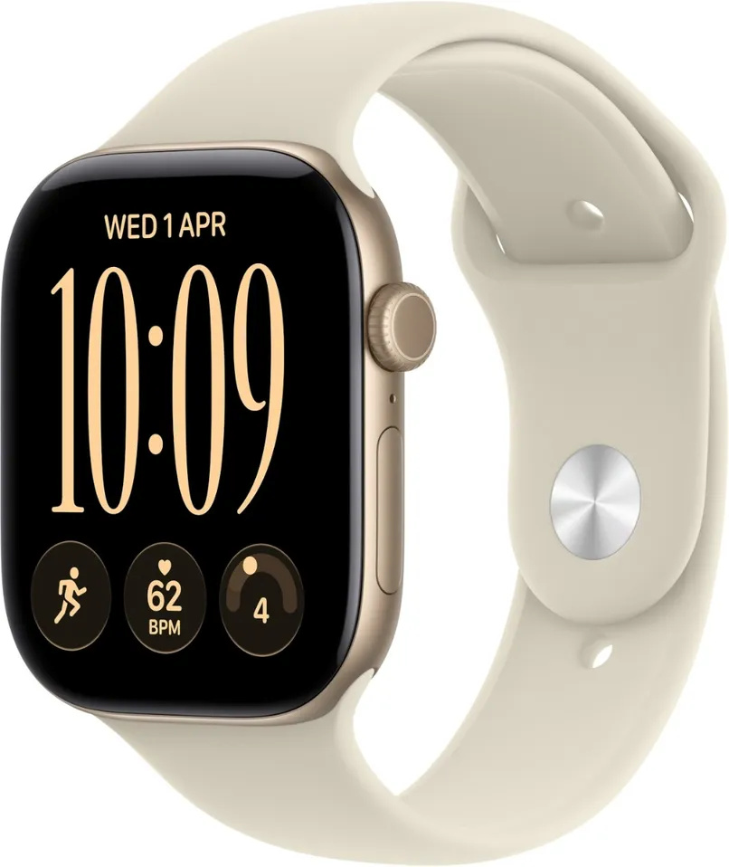 Apple Watch 12 42mm GPS, S/M, Light Gold Aluminium Case, Sand Sport Band, kuldne/beež