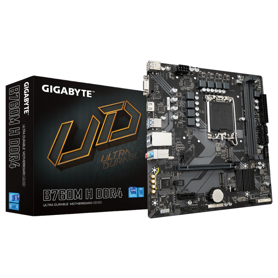 Gigabyte emaplaat B760M H DDR4 B760,LGA1700, mATX