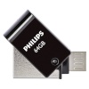 Philips mälupulk 2in1 OTG 64GB USB 2.0 + Micro B Midnight must
