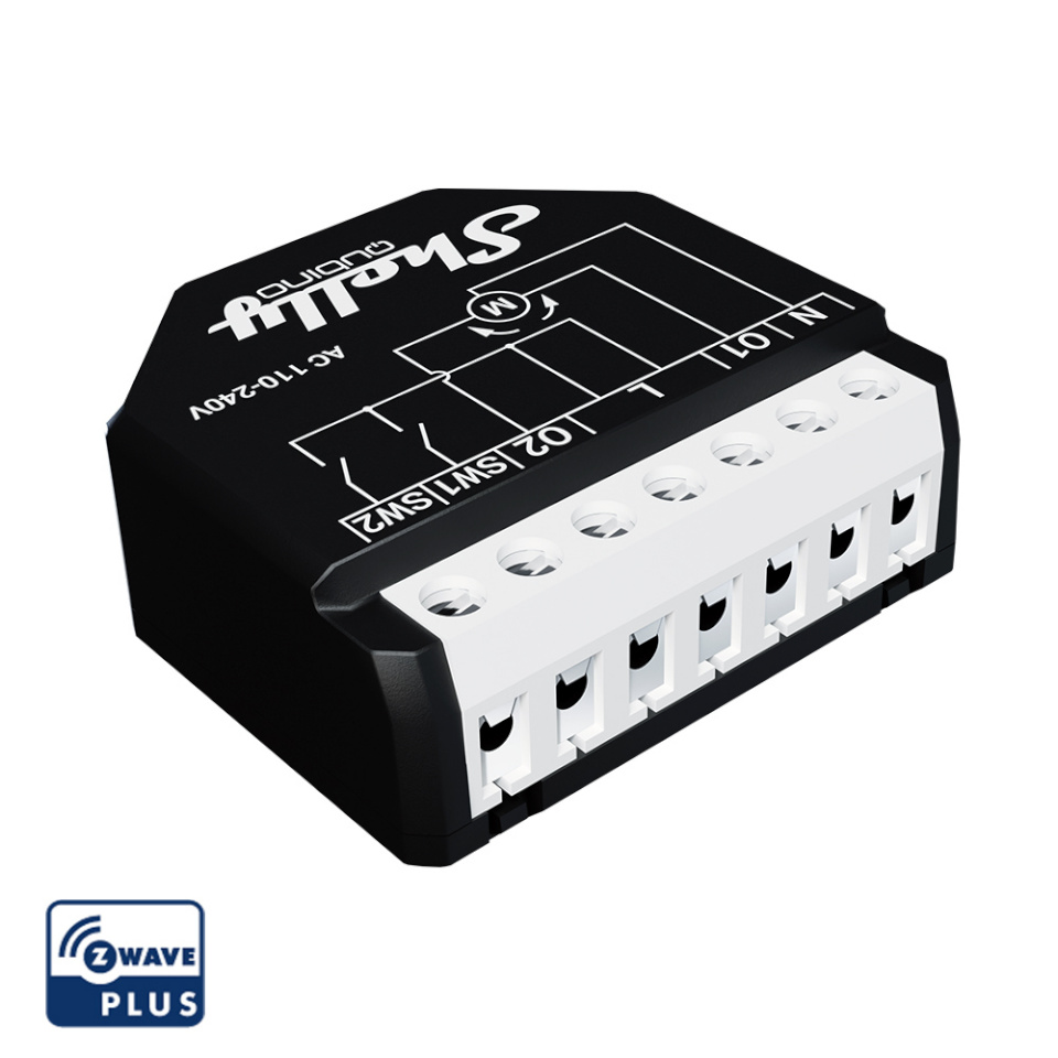 Shelly Qubino Wave Shutter elektriline relee, must