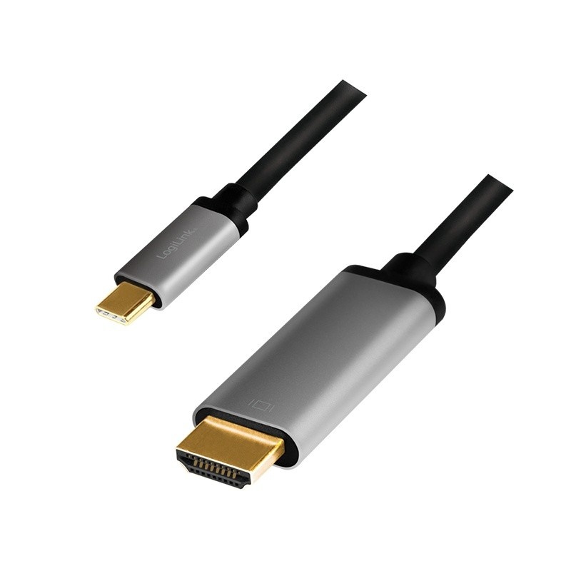 LogiLink videokaabel USB-C to HDMI 4K 60Hz alu 1.8m