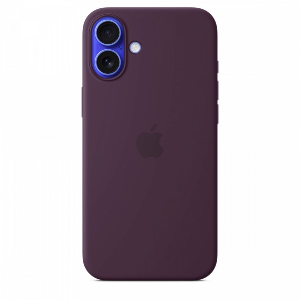 Apple kaitsekest Silicone case with MagSafe for iPhone 16 Plus - plum