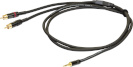 Proel helikaabel 3,5mm stereo - 2x RCA, 3m, must