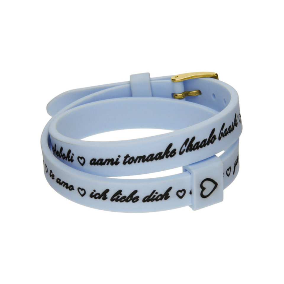 il mezzometro naiste käevõru I LOVE YOU GOLD-BRACCIALE IN SILICONE/SILICONE BRACELET