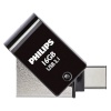 Philips mälupulk 2in1 OTG 16GB USB 3.1 + USB C Midnight Black, must