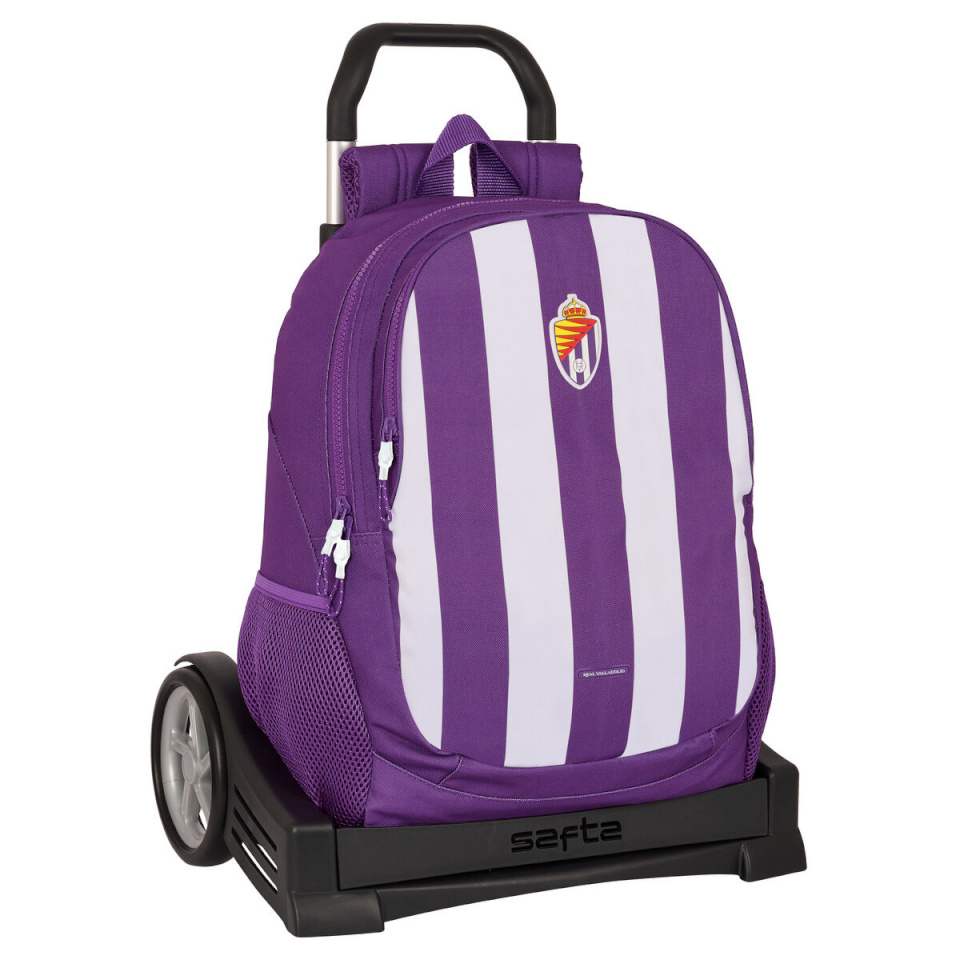 Real Valladolid C.F. ratastega koolikott lilla 32x44x16cm