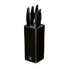 Smile nugade komplekt 6-piece Stainless Steel Knife Set in Modern Knife Block, must