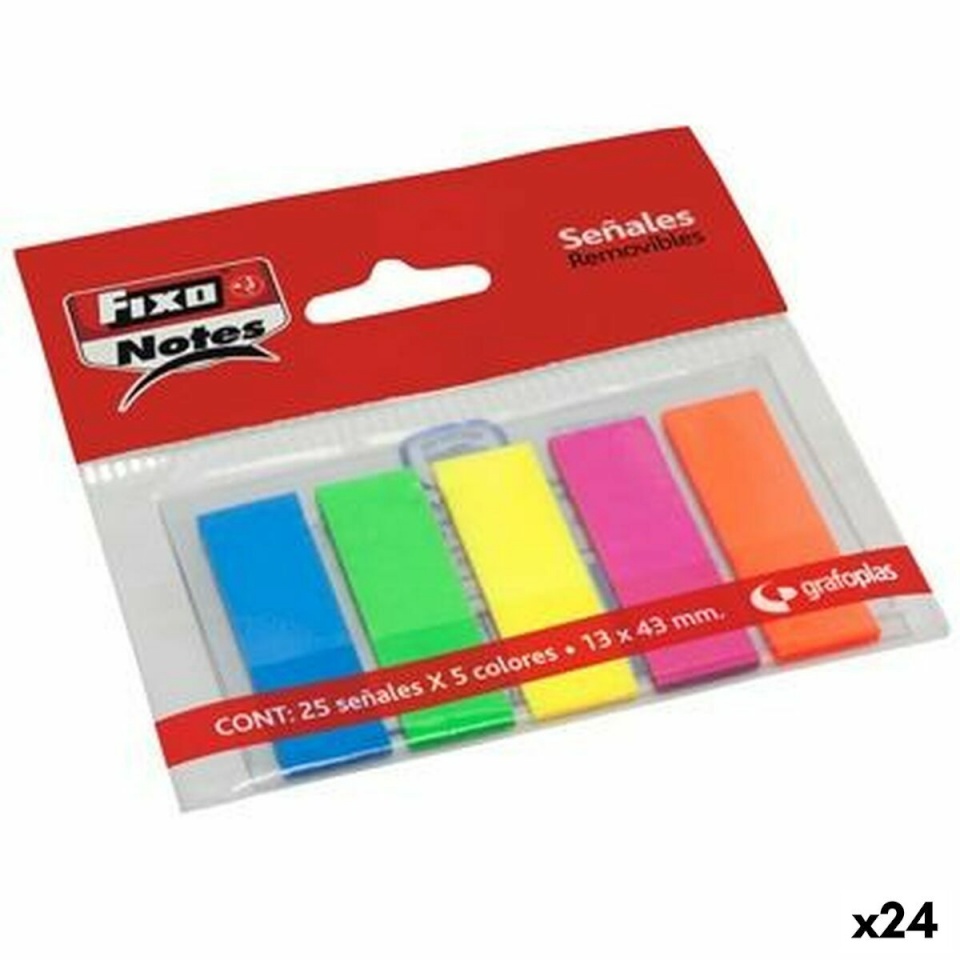 Fixo kleepuvad märkmepaberid 25 Lehed 13x43 mm 24tk