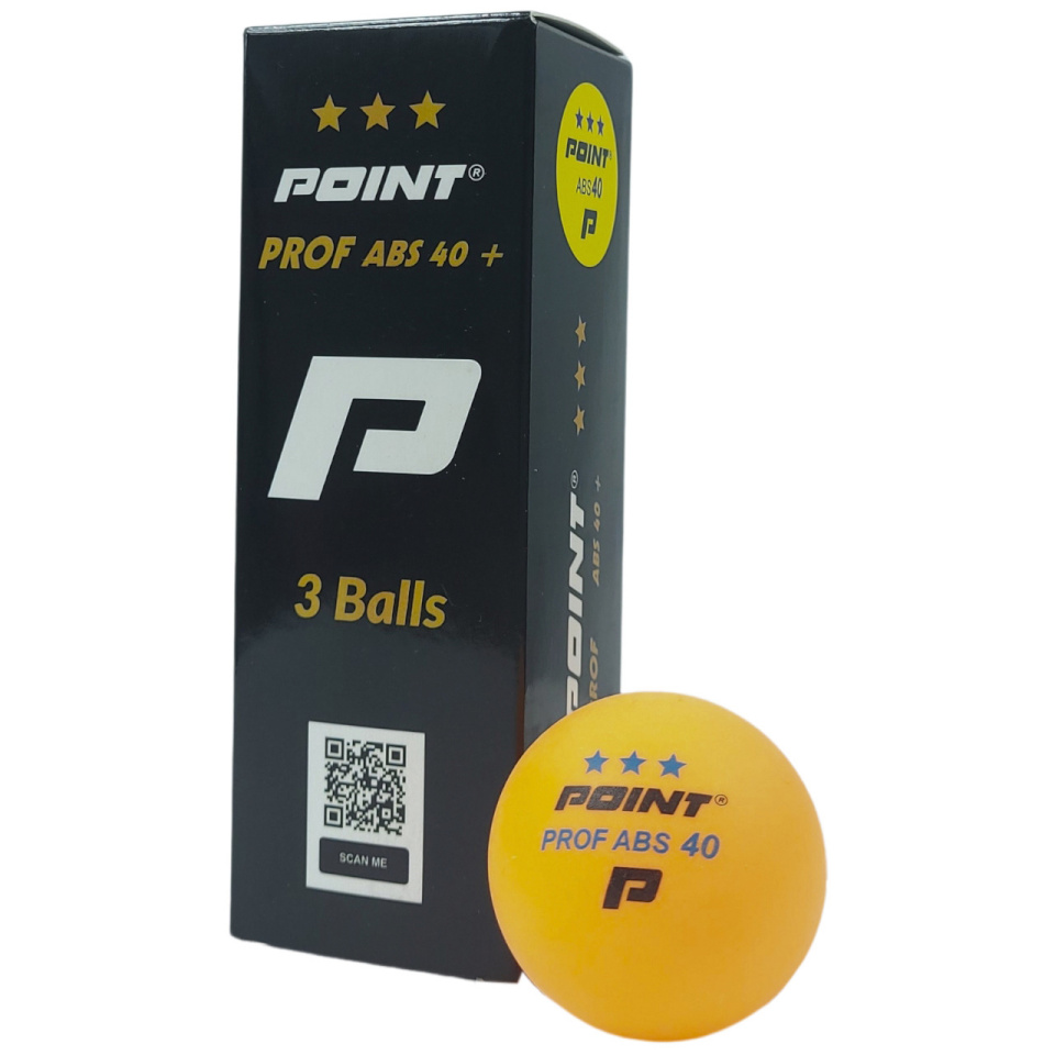 Piłeczki do Ping Ponga Point Prof ABS40 *** 3tk oranž
