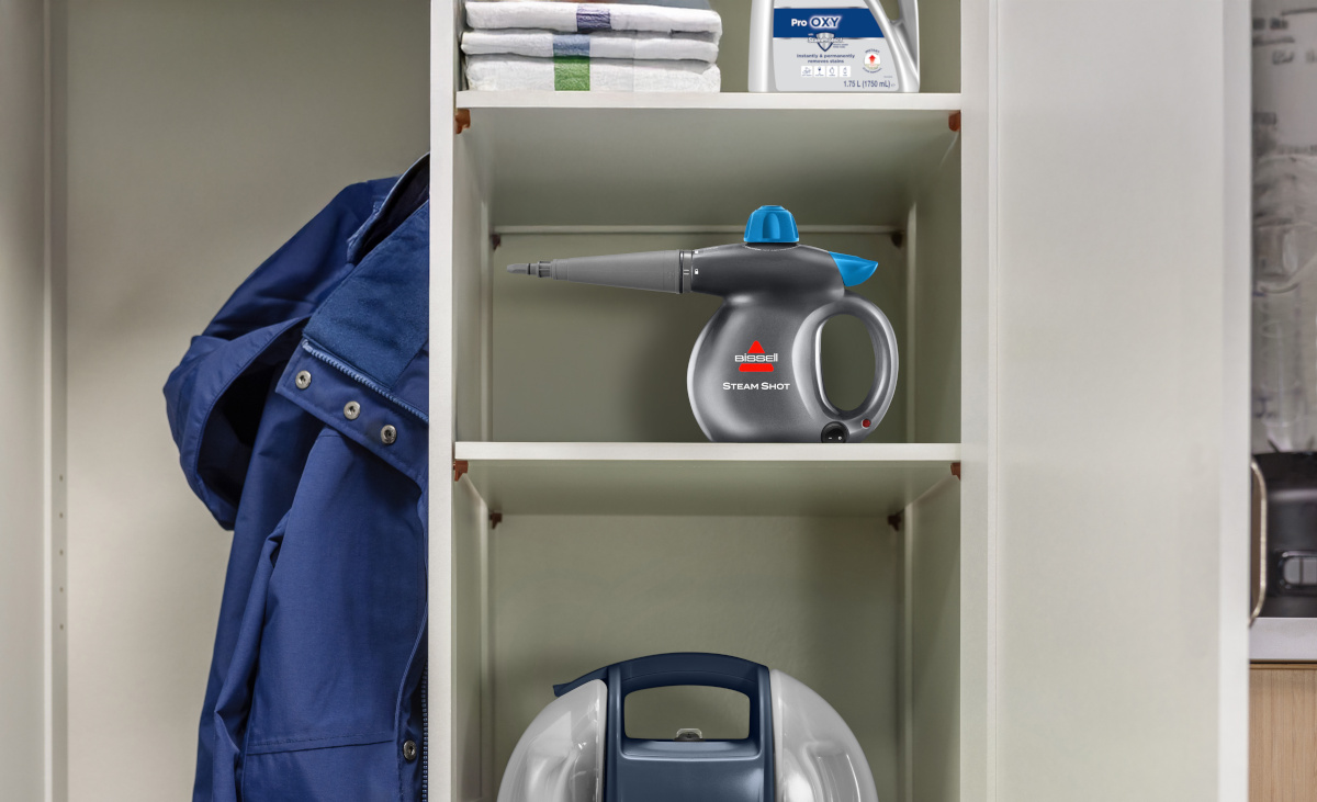 Bissell aurupuhasti Bissell Steam Shot Multipurpose Steam Cleaner and Sanitizer | 4267N | Power 1050 W | Steam pressure 4.5 bar | Water tank capacity 0.36 L | Titanium/Bossanova sinine