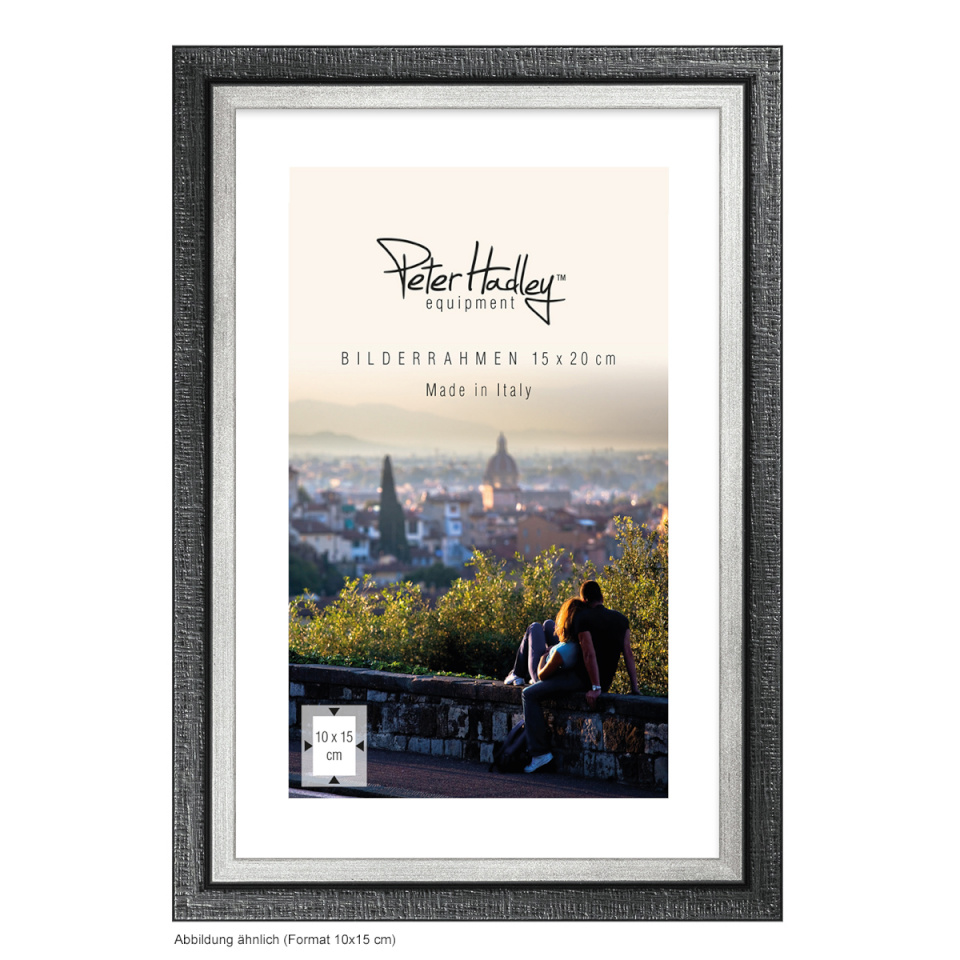 Peter Hadley pildiraam Neapel 10x15 cm sw-hõbedane Wooden Frame, puidust raamiga