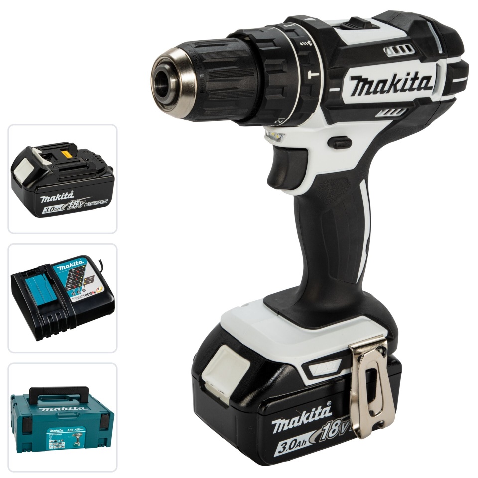 Makita akutrell DHP482RFWJ Cordless Combi Drill