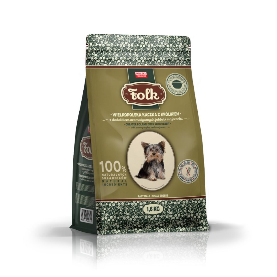 Folk kuivtoit koerale Small Breeds Traditional Greater Poland Duck with Rabbit, Apples and Marjoram, 1,6kg