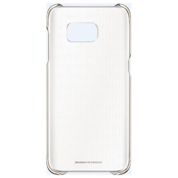 Samsung Galaxy S7 Edge Clear Cover telefonikate, läbipaistev ( kuldne raam )