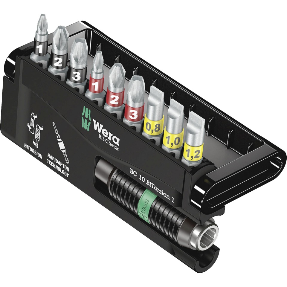 Wera kruvikeerajate komplekt Bit-Check 10 BiTorsion 1