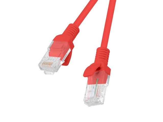 Lanberg võrgukaabel Patchcord PCU5-20CC-0025-R cat.5e 0,25M punane 10-pack