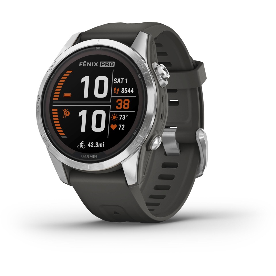 Garmin pulsikell Fenix 7S Pro Solar (20mm) graphite/steel